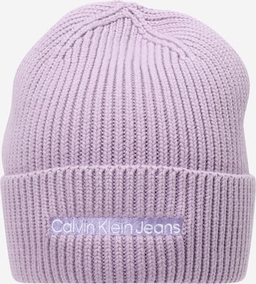 Bonnet Calvin Klein Jeans en violet : devant