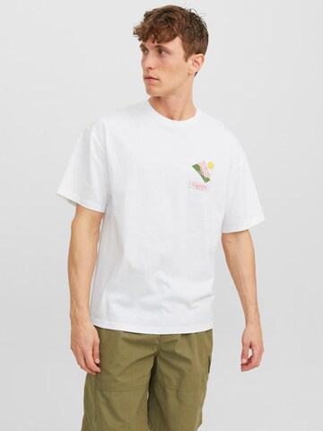 T-Shirt 'HOLIDAY' JACK & JONES en blanc : devant