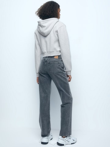 Pull&Bear Zip-Up Hoodie in Grey