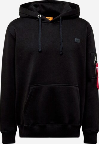 ALPHA INDUSTRIES Sweatshirt in Black: front