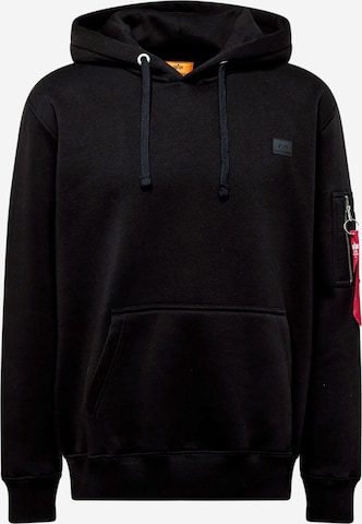 ALPHA INDUSTRIES - Sudadera en negro: frente