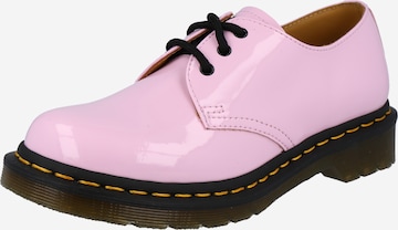 Pantofi cu șireturi de la Dr. Martens pe roz: față