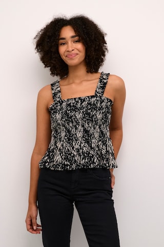 Kaffe Top 'Amber' in Black: front