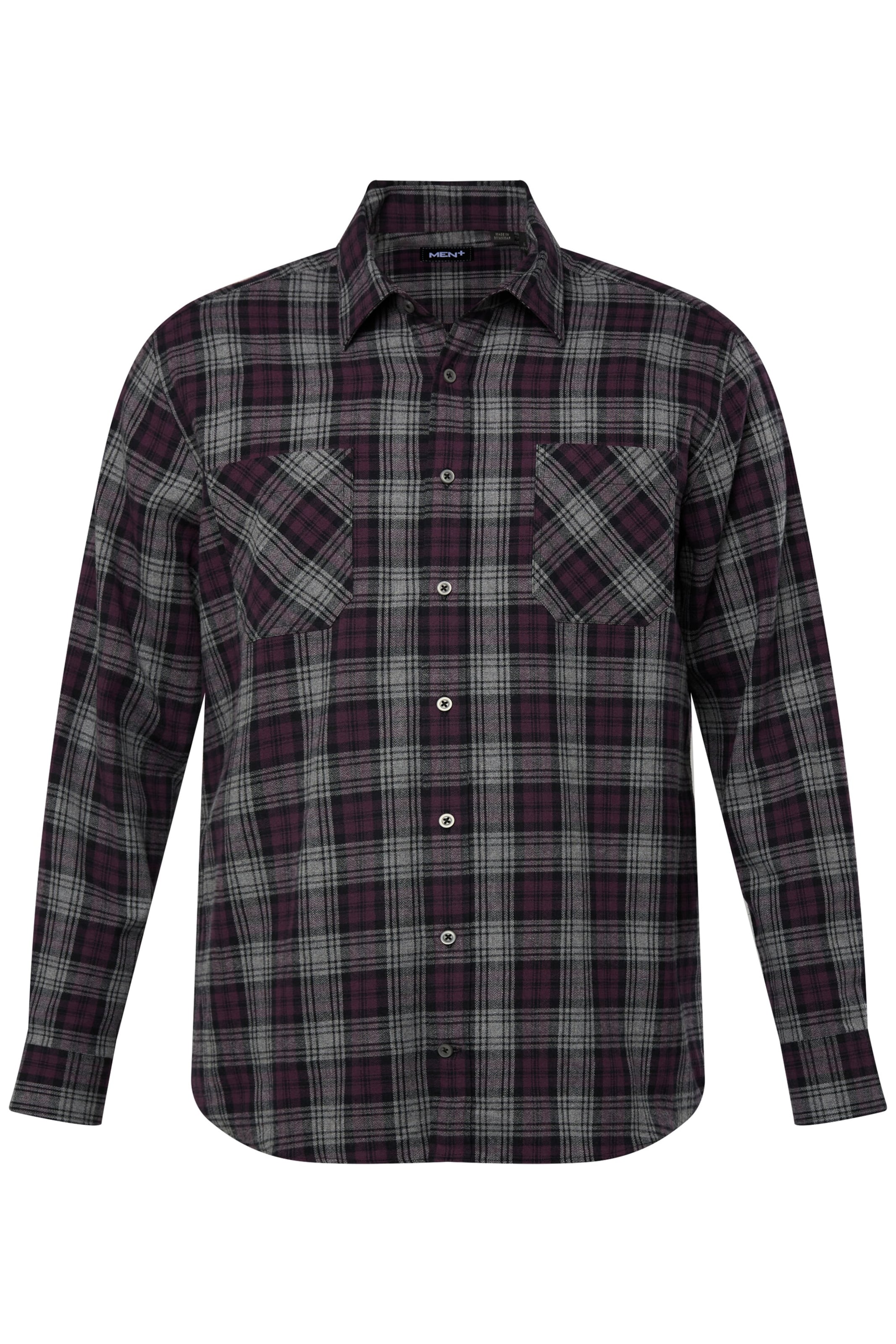 Men Plus Comfort fit Button Up Shirt in Purple: front