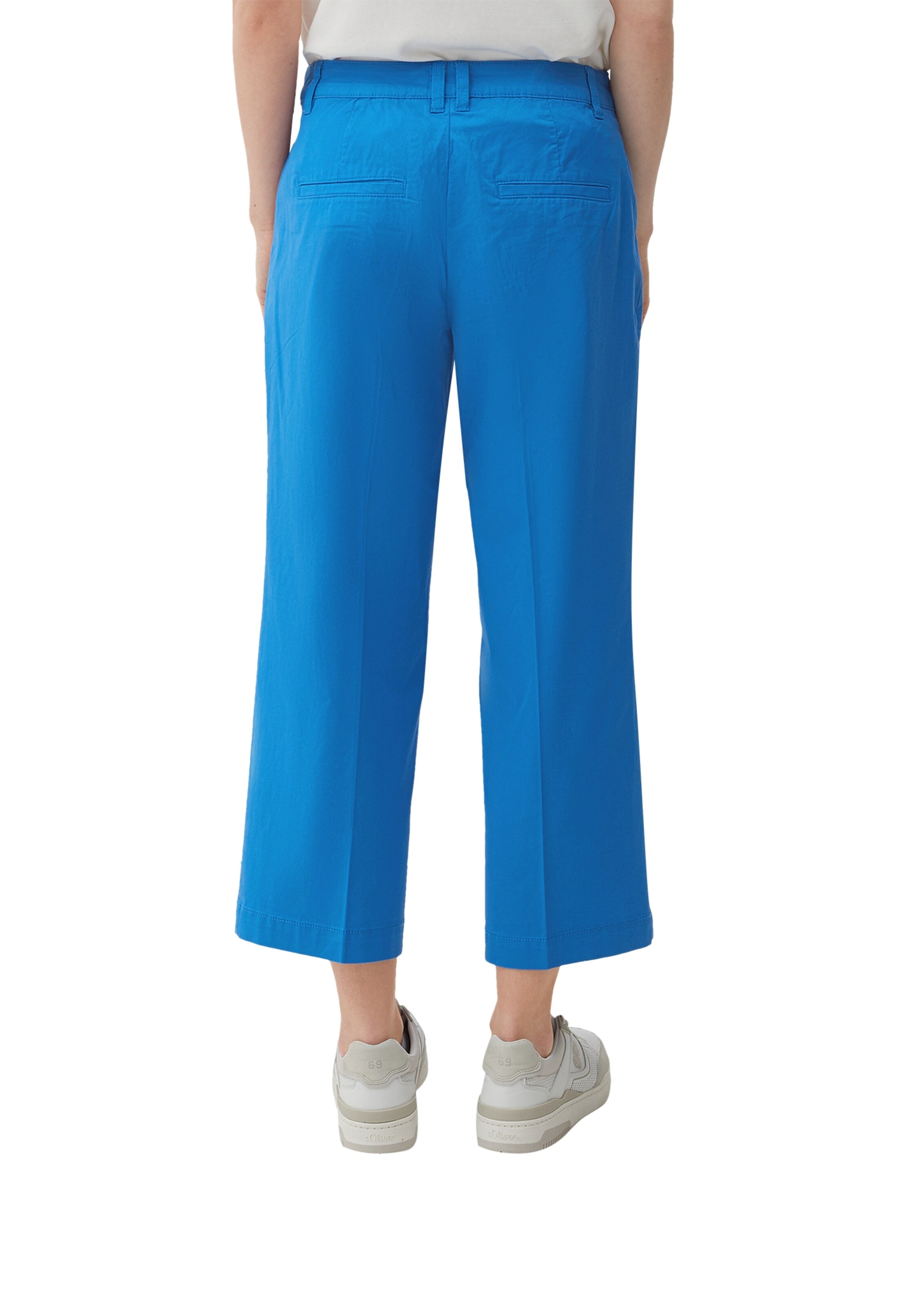 Wide Leg Pantalon à plis s.Oliver en bleu