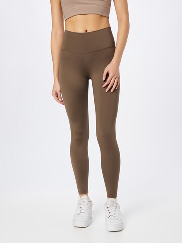 Athlecia Slim fit Workout Pants 'Franz' in Brown: front