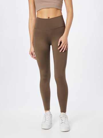 Athlecia Slim fit Workout Pants 'Franz' in Brown: front