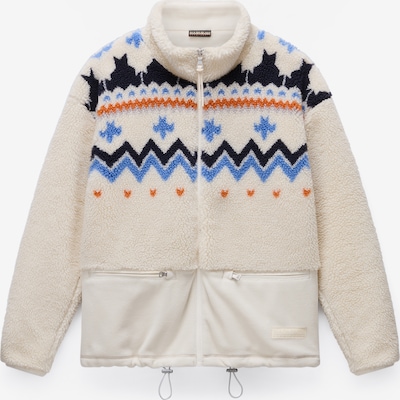 Jachetă  fleece 'T-Ansei' NAPAPIJRI pe bej deschis / albastru / albastru noapte / portocaliu, Vizualizare produs