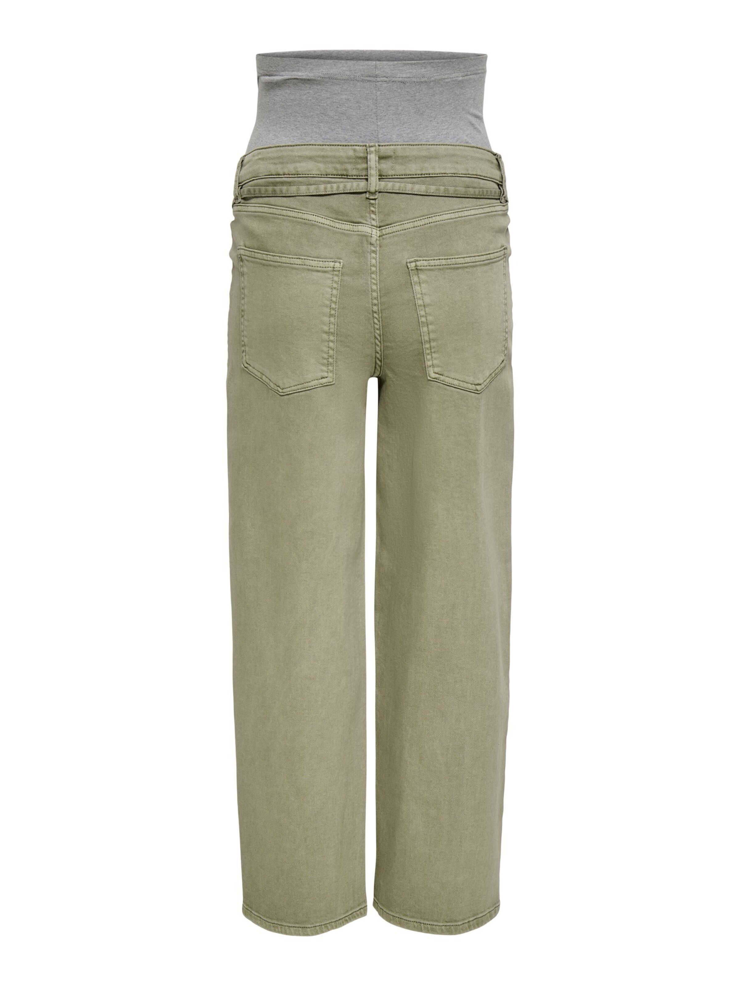 Only Maternity Wide leg Jeans 'OLMGianna' in Groen