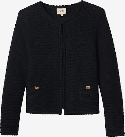 GOBI Cashmere Strickjacke 'Textured Knit Cashmere Jacket-Style Cardigan' in XS in schwarz, Produktansicht