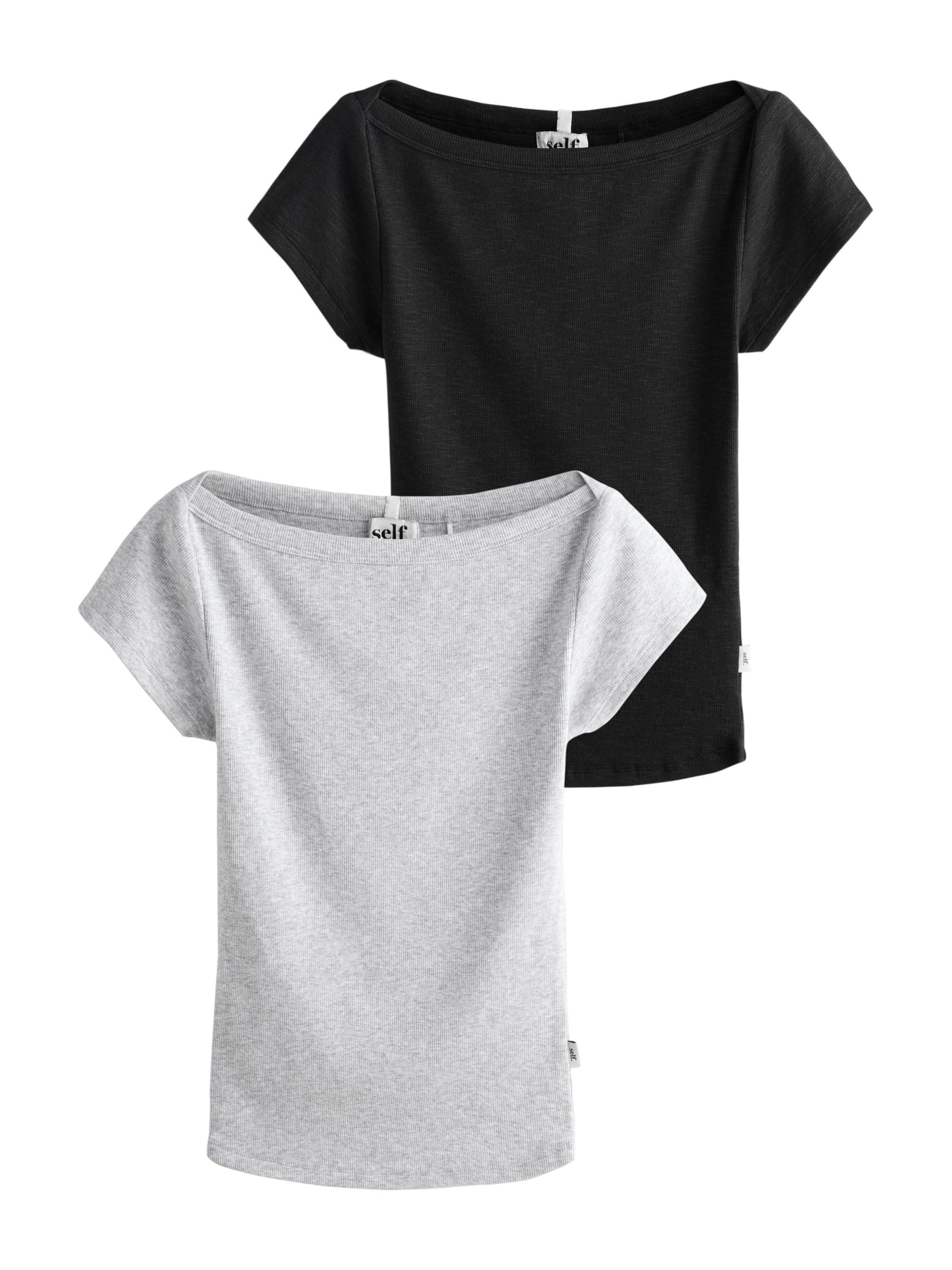 Maglietta di self. in grigio: frontale
