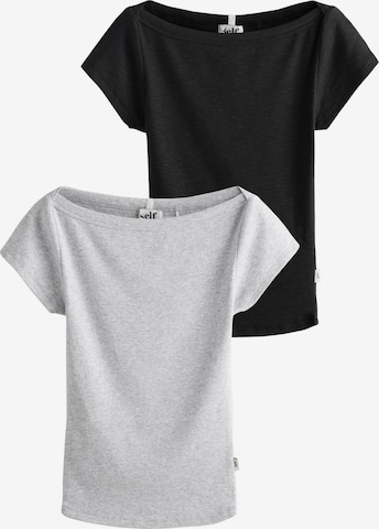 Maglietta di self. in grigio: frontale