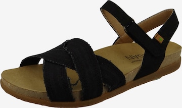 EL NATURALISTA Sandals in Black: front