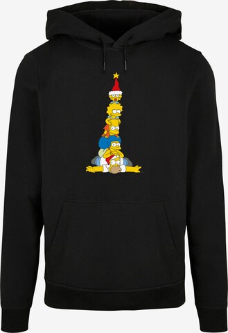 F4NT4STIC Sweatshirt 'The Simpsons Family Christmas Weihnachtsbaum' in Black: front