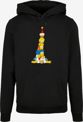 F4NT4STIC Sweatshirt 'The Simpsons Family Christmas Weihnachtsbaum' in Schwarz: predná strana