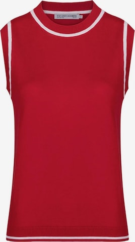 Cardigan SILK & CASHMERE en rouge : devant