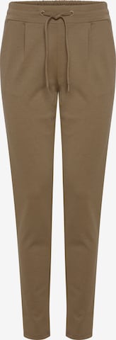 ICHI Tapered Pants 'IHKATE PA2' in Beige: front