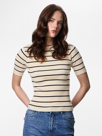 PIECES Pullover i beige: forside