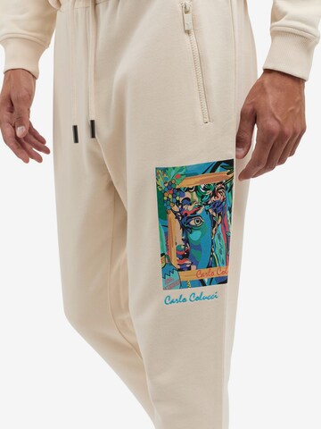 Carlo Colucci Regular Broek 'De Valiere' in Beige