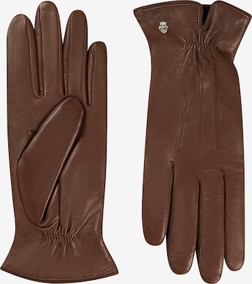 Roeckl Full finger gloves 'Antwerpen' in Brown: front
