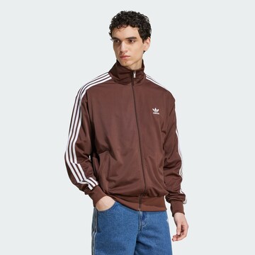 Veste de survêtement 'Adicolor Classics Firebird' ADIDAS ORIGINALS en marron : devant