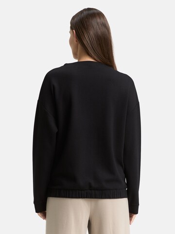 TOM TAILOR Sweatshirt in Schwarz