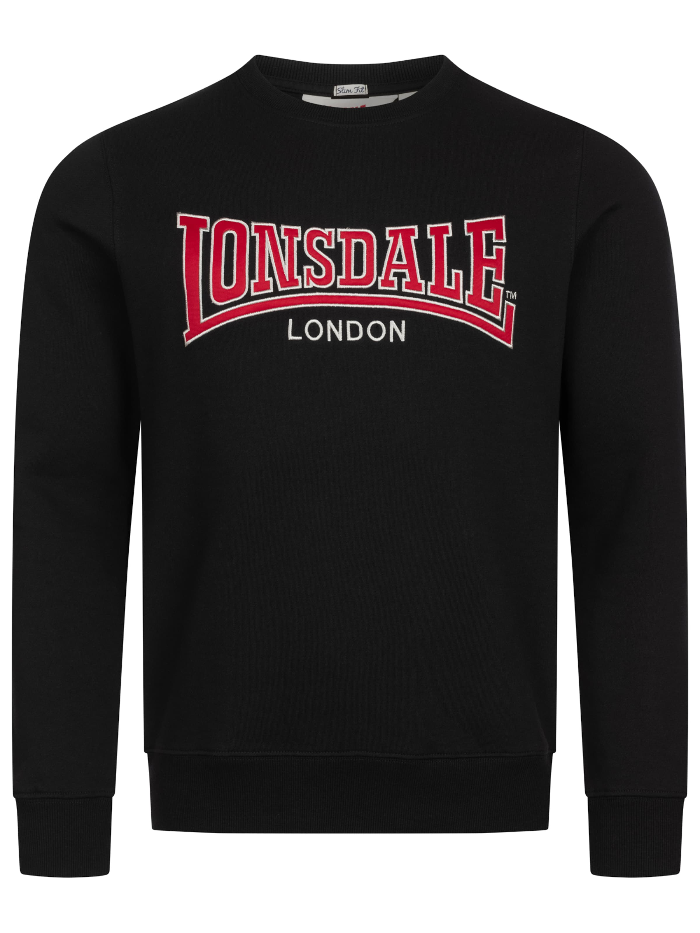 Bluză de molton 'Berger LP181' de la LONSDALE pe negru: față