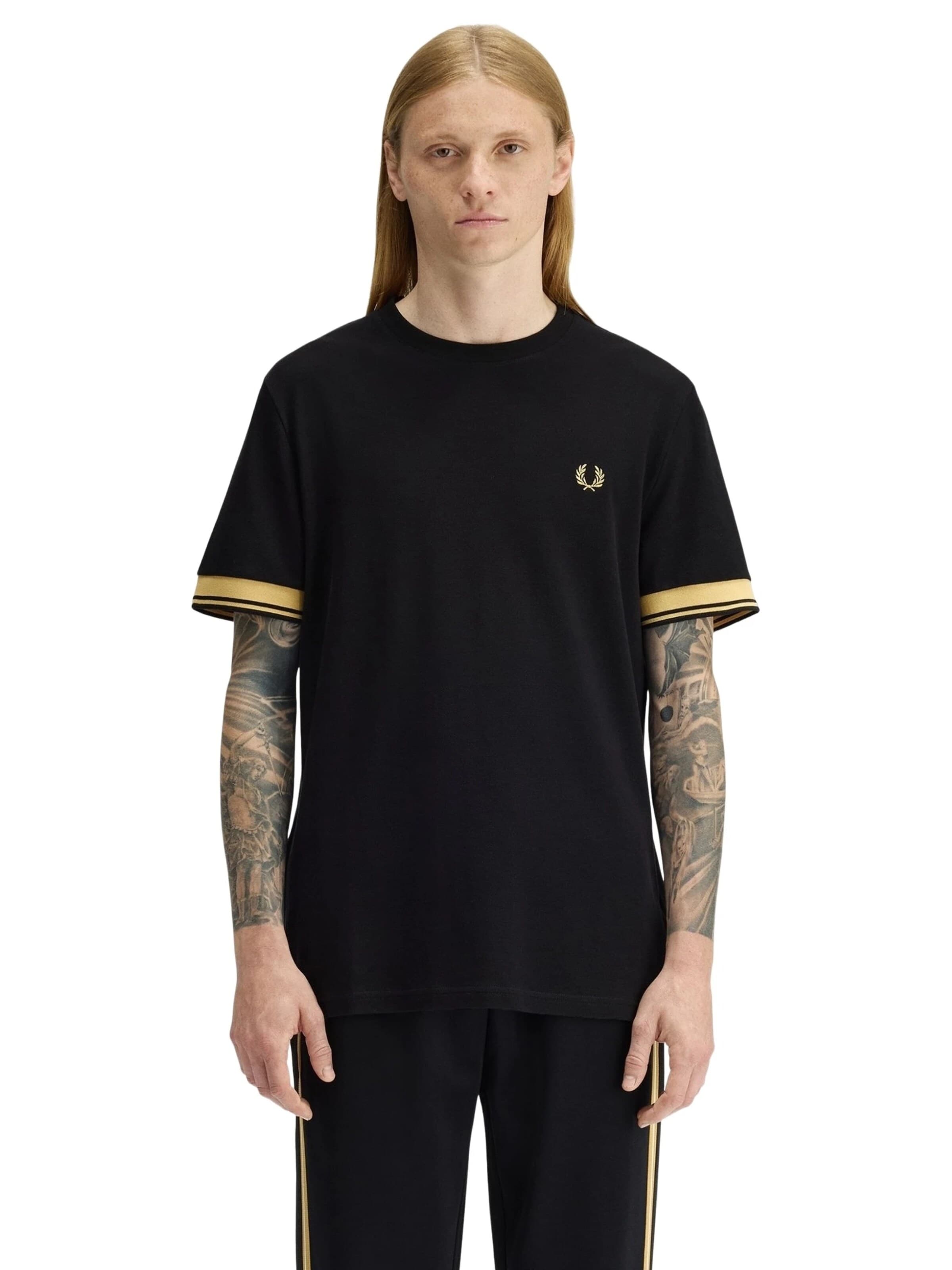 T-Shirt 'Camiseta fred perry marino twin tipped cuff t-shirt' Fred Perry en noir