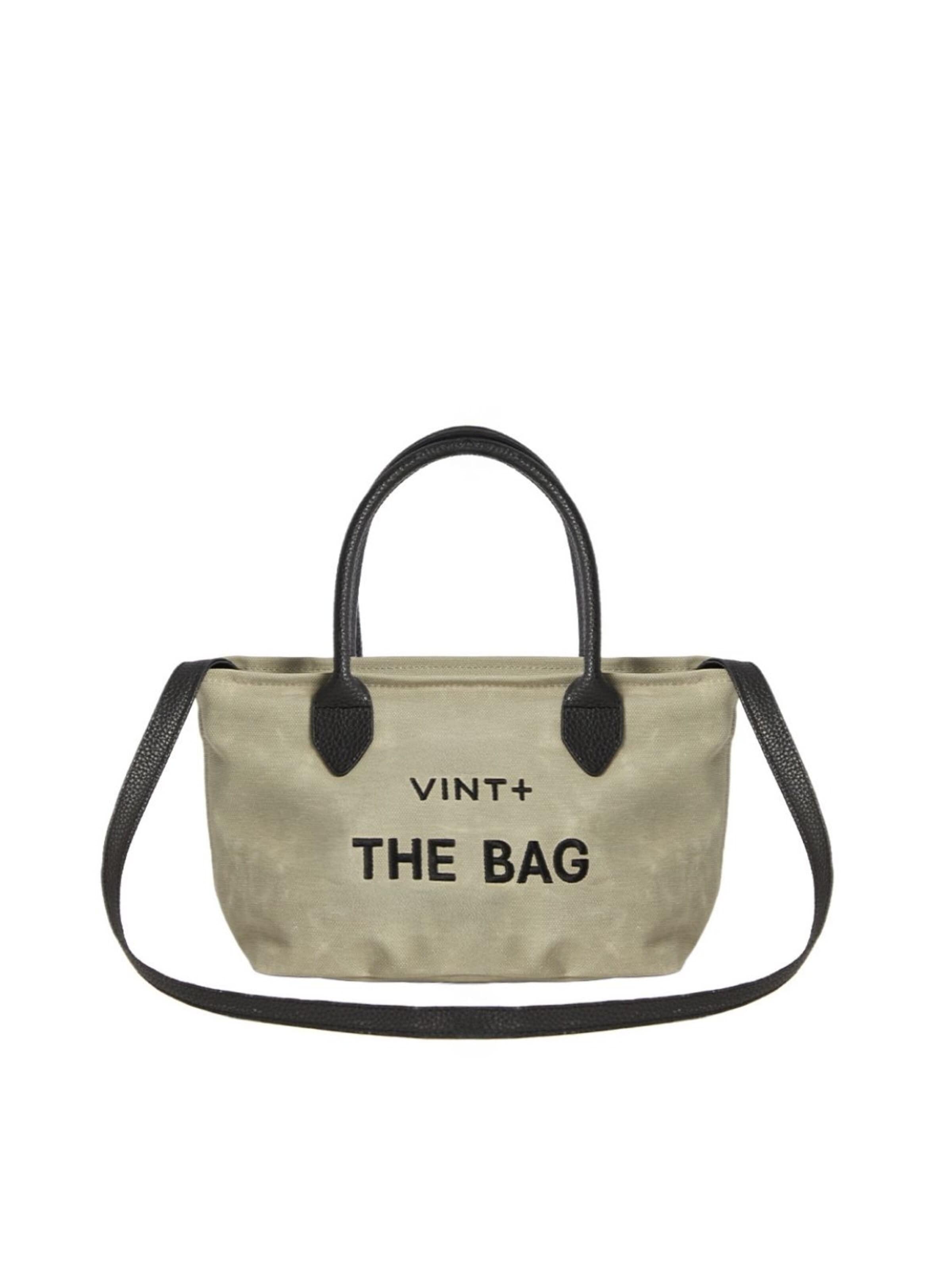VINT+ Handbag 'Fine Bag Small' in Grey: front