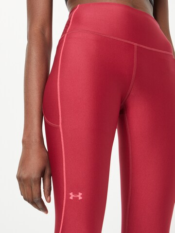 UNDER ARMOUR Skinny Športne hlače | rdeča barva