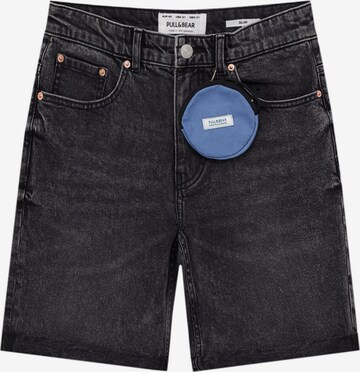 Pull&Bear Regular Jeans in Black: front