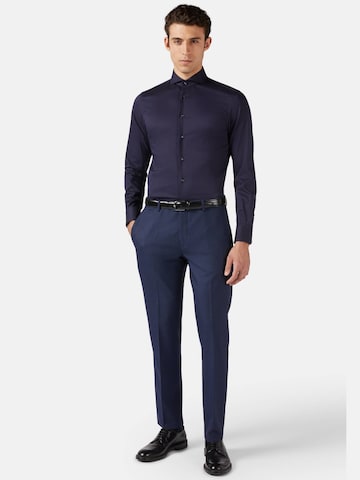 Boggi Milano Slim fit Overhemd in Blauw