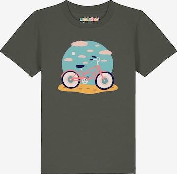 T-Shirt ' Fahrrad am Strand ' watabout.kids en vert : devant