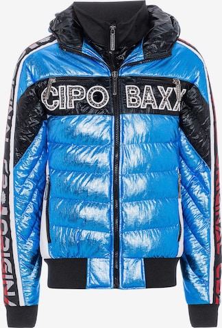 CIPO & BAXX Winter Jacket in Blue: front