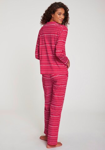 LASCANA Pajama 'XMas Dog Classic' in Red