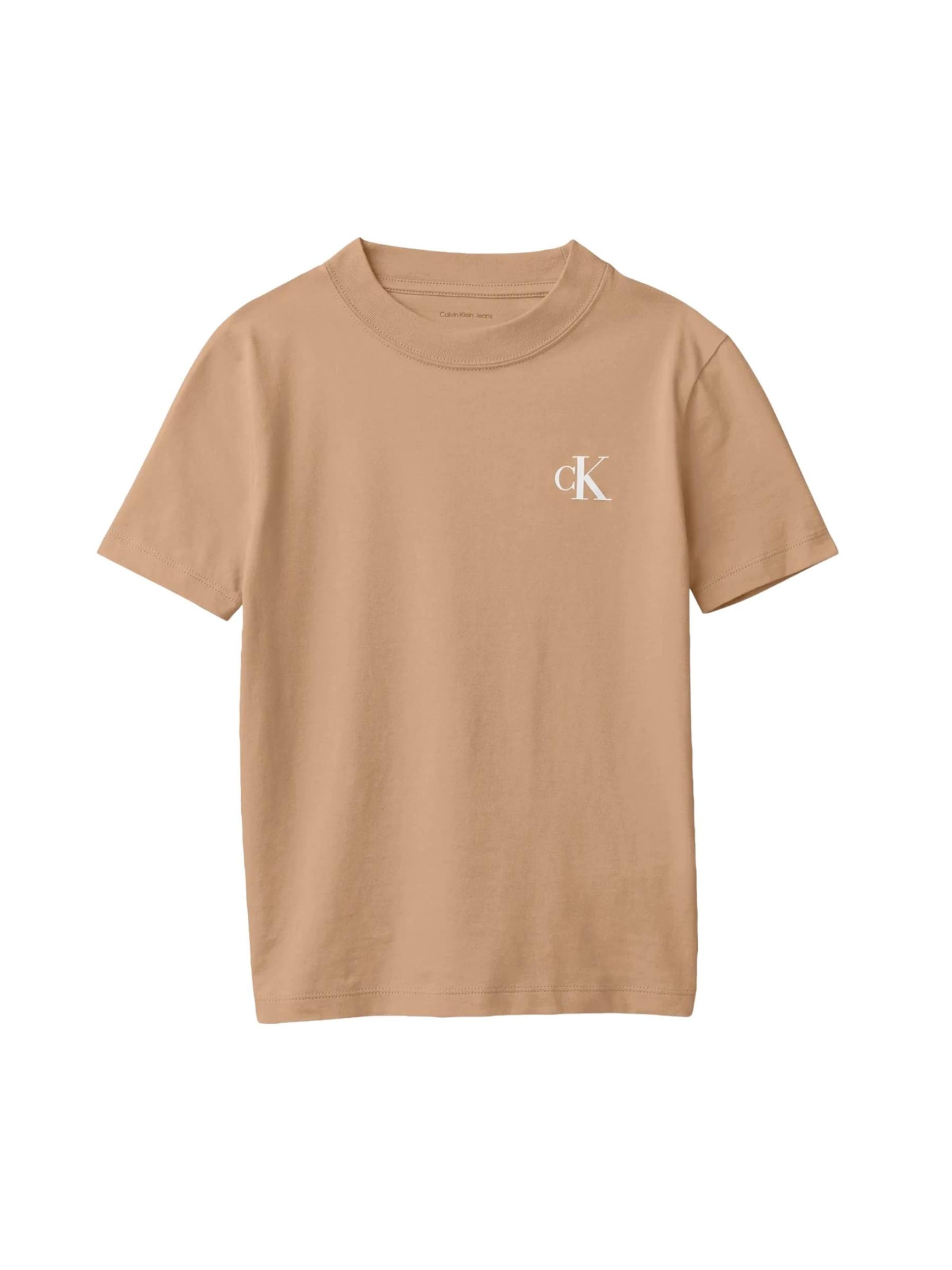 T-Shirt Calvin Klein Kids en marron : devant