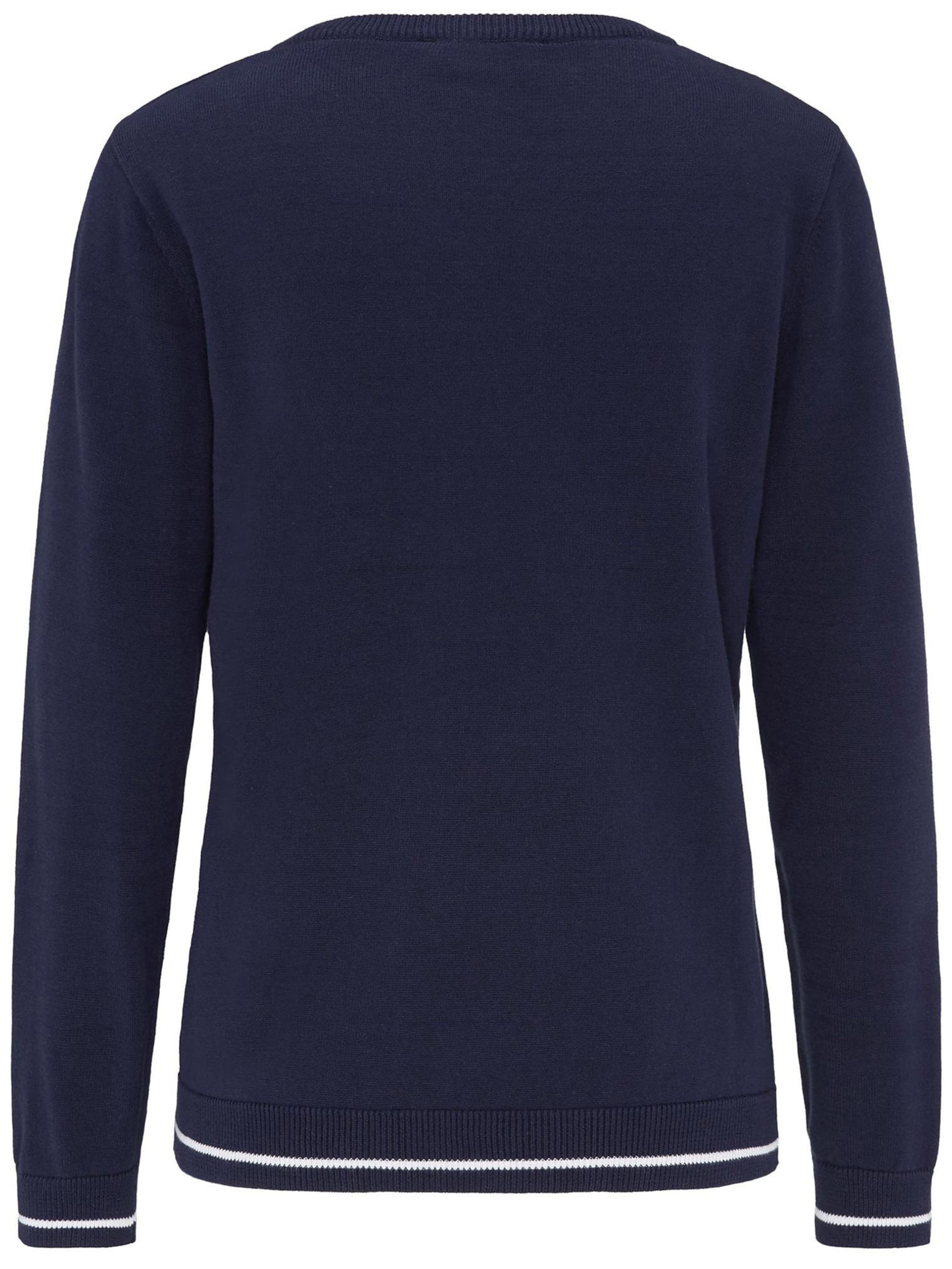 Goldner Pullover in Blau