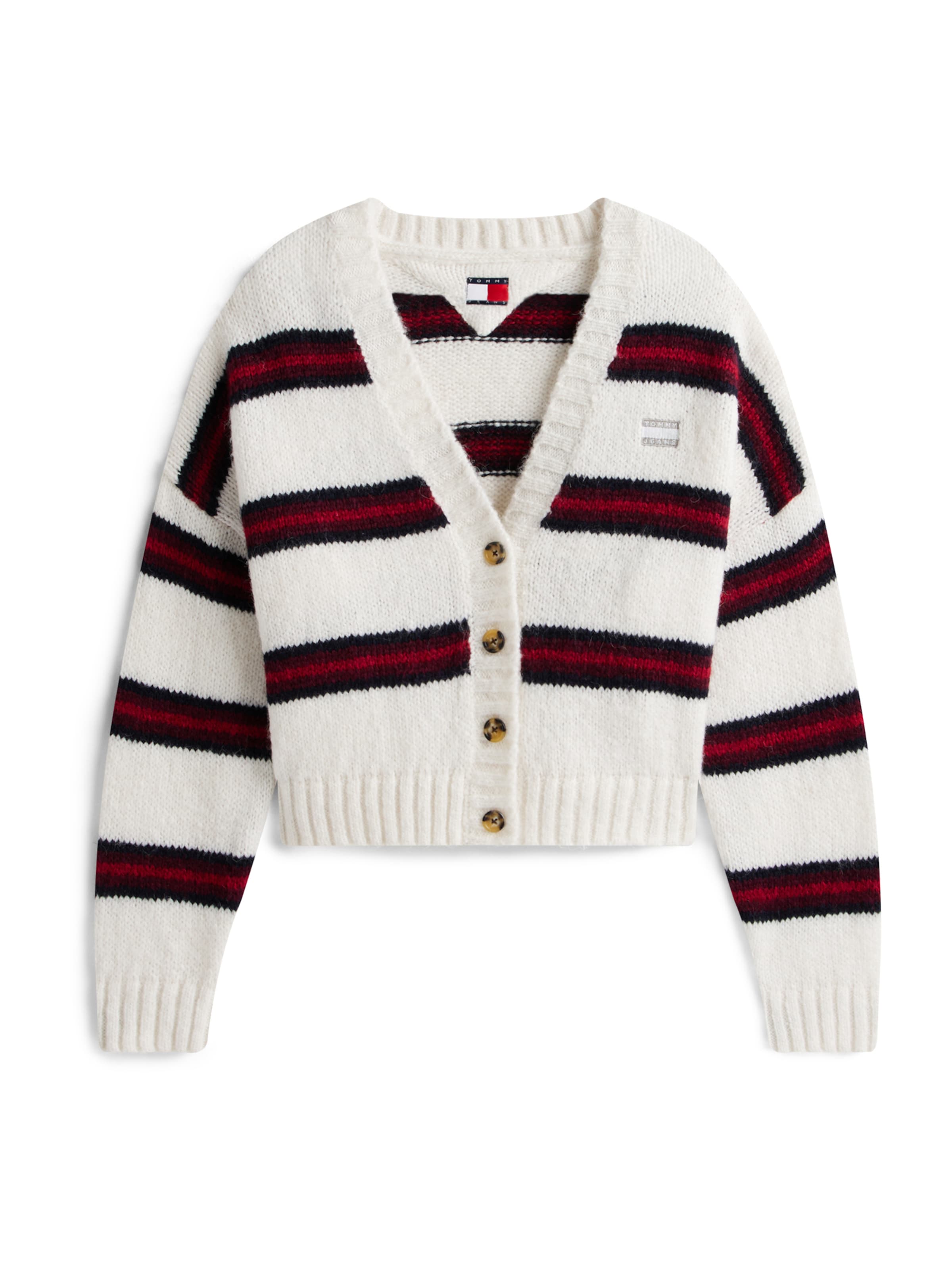 Cardigan Tommy Jeans en blanc : devant