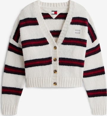 Tommy Jeans Плетена жилетка в бяло: отпред