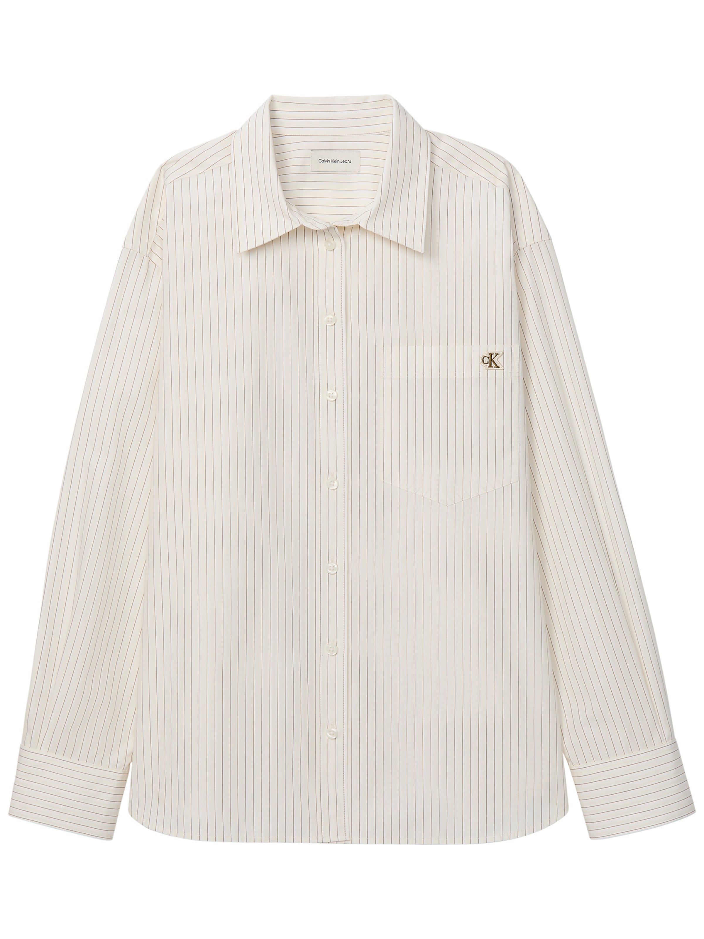 Chemisier Calvin Klein Jeans en beige : devant