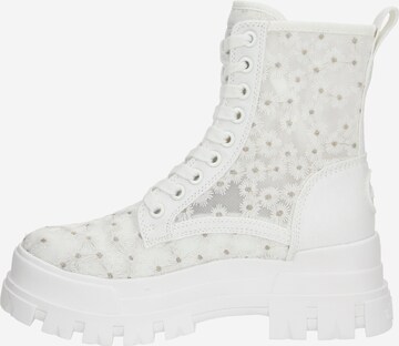 BUFFALO - Botines con cordones 'Aspha' en blanco