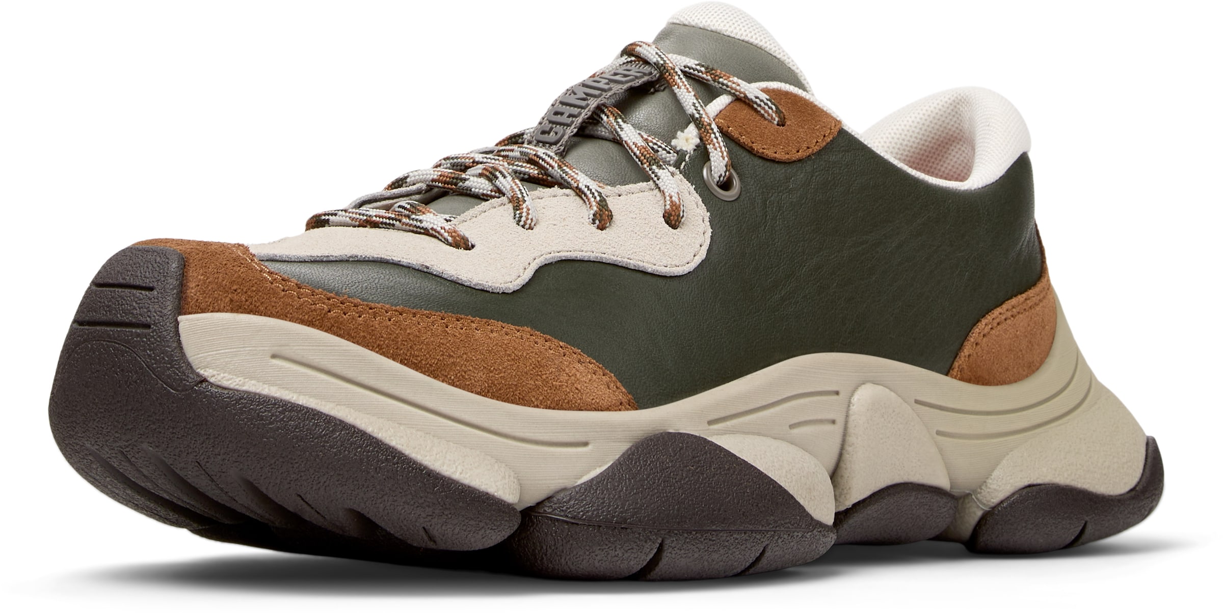 CAMPER Platform trainers 'Karst 2' in Green: front