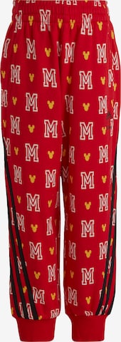 Coupe slim Pantalon de sport 'Disney Mickey Mouse' ADIDAS SPORTSWEAR en rouge : devant