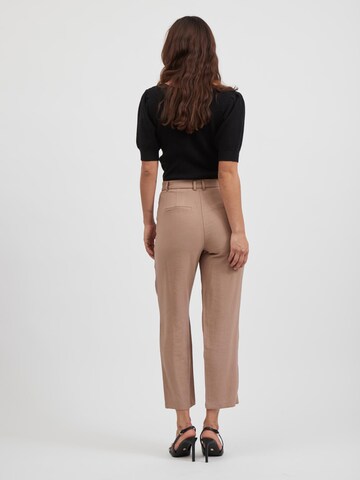 VILA Loose fit Pants 'Stacie' in Brown