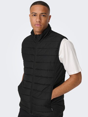 Gilet 'BRON' di Only & Sons in nero