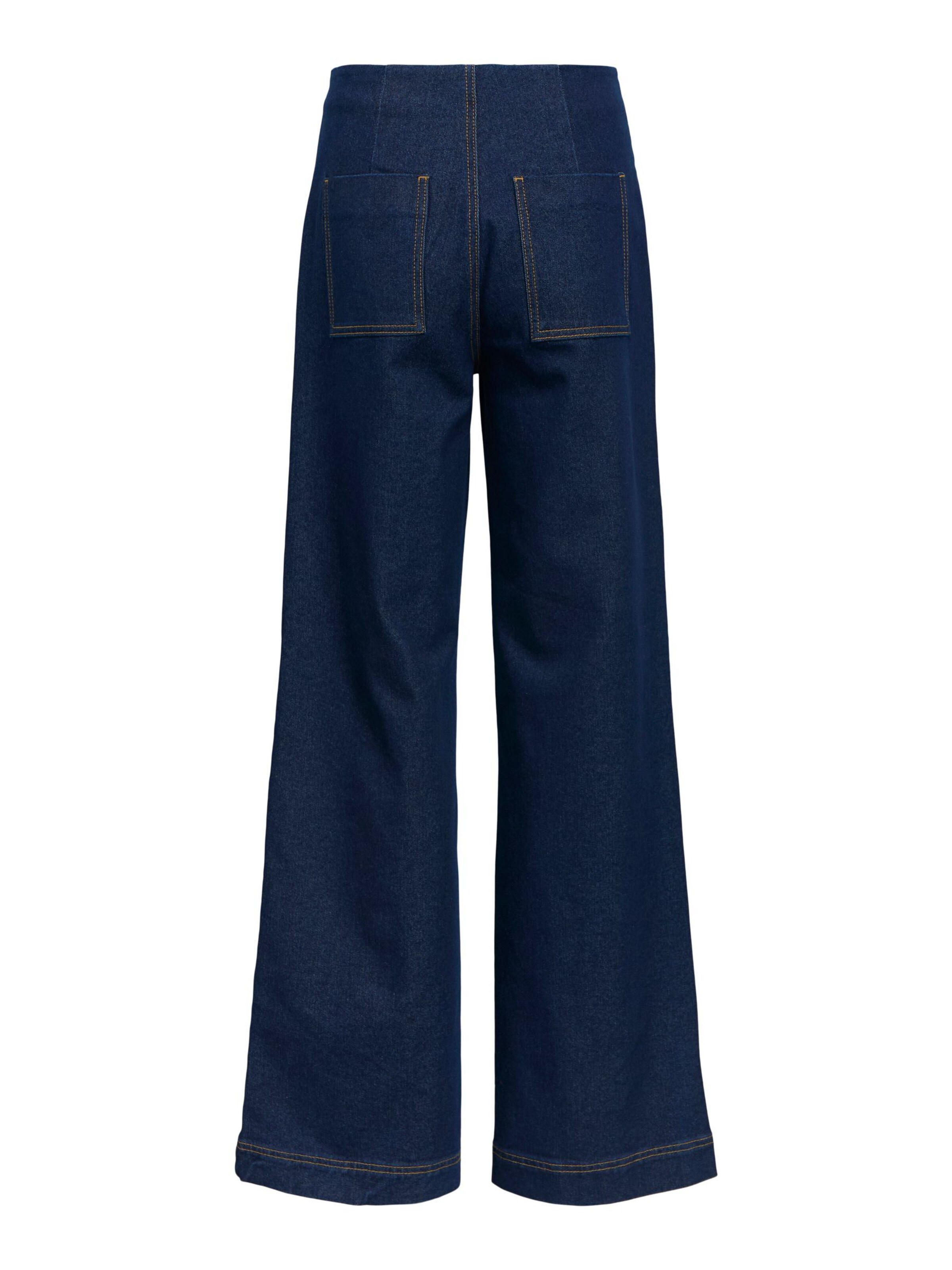 OBJECT Wide leg Bandplooi jeans 'OBJDaili' in Blauw