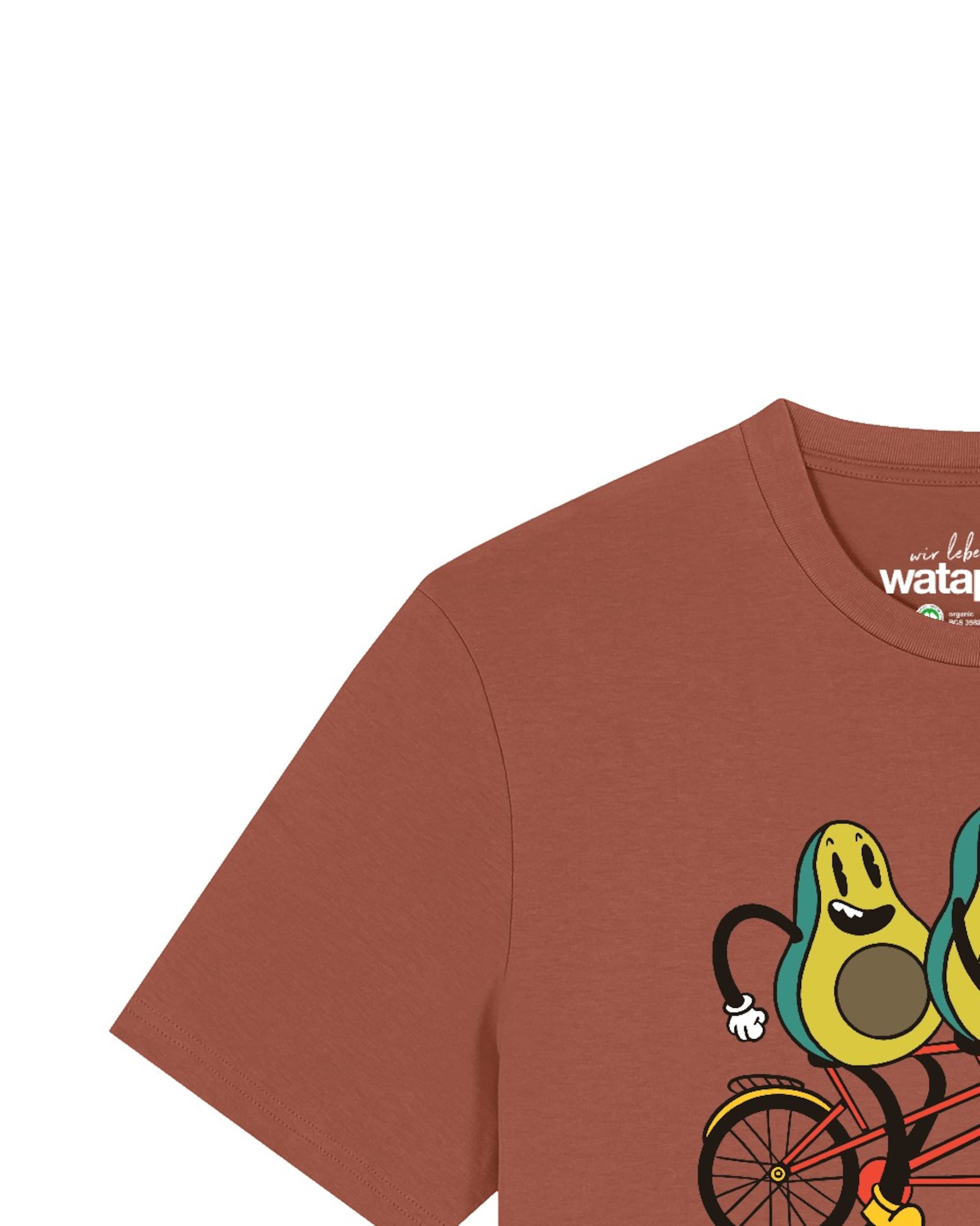 T-Shirt 'Avocado Fahrrad' Watapparel en rouge