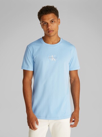 Regular T-Shirt Calvin Klein Jeans en bleu : devant