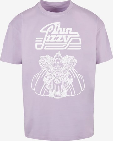 Merchcode T-Shirt 'Thin Lizzy - Rocker Solid' in Lila: predná strana
