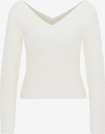 Pull-over faina en blanc : devant